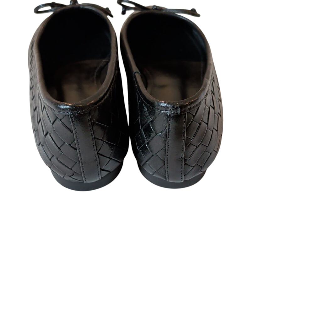 NIB Schutz Evereve Women's Sz 6 Arissa Woven Ballet Flat Slip On Leather Shoes - Picture 5 of 10